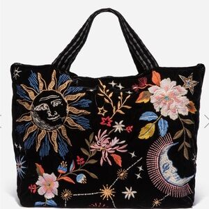 Johnny Was Celestin Velvet Tote Bag